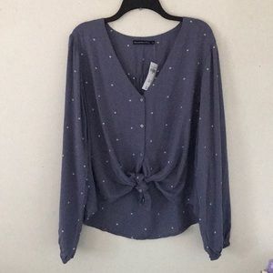 Abercrombie & Fitch Knot-Front Blouse